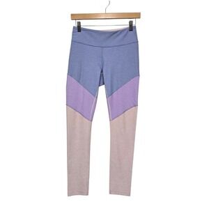 Outdoor Voices Colorblock Leggings Women's Size S Blue Lavender Pink Athletic